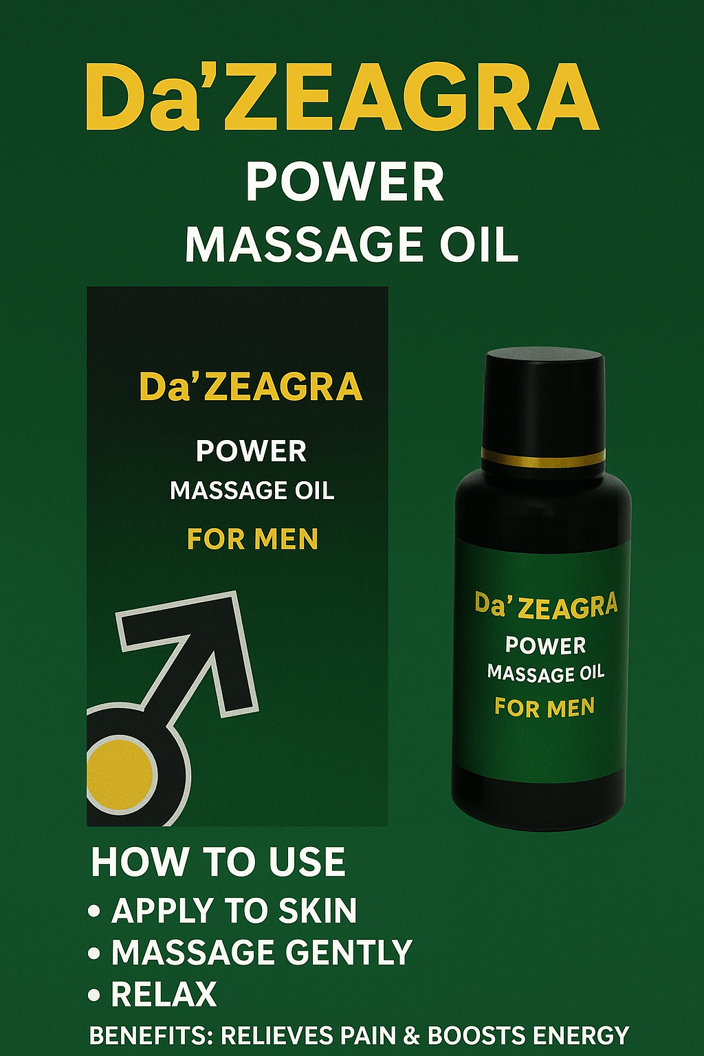 Da Zeagra Power Massage Oil